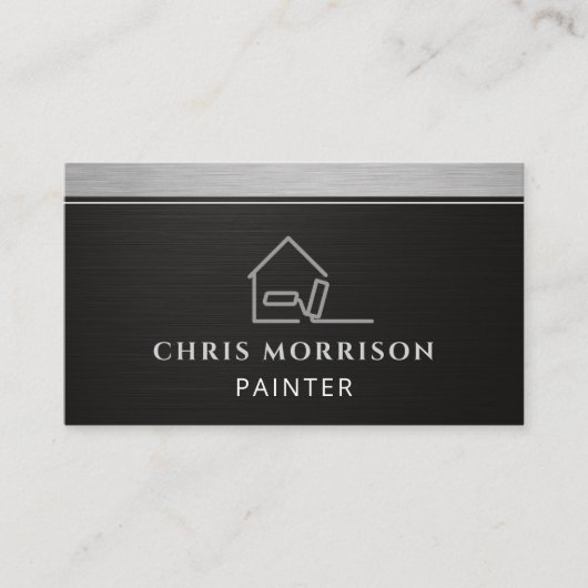 Carte De Visite Professional Black Painter  (Devant)
