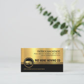 Carte De Visite Professional Black Stripes Gold Texture Trucker (Debout devant)