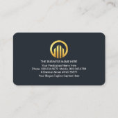 Carte De Visite Professional Black Trapezium Lines CEO (Dos)