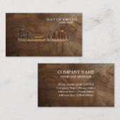 Carte De Visite Professional Builder Carpenter Tools Woodworking (Devant / Derrière)