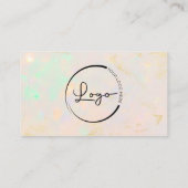 Carte De Visite Professional Business Opal QR Code (Dos)