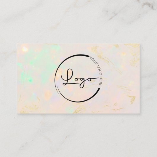 Carte De Visite Professional Business Opal QR Code (Dos)