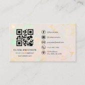 Carte De Visite Professional Business Opal QR Code (Devant)