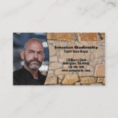 Carte De Visite Professional Business Photo Stone Wall & QR Code (Devant)