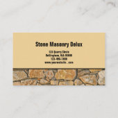 Carte De Visite Professional Business Photo Stone Wall & QR Code (Dos)