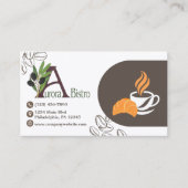 Carte De Visite Professional Cafe Coffee Barista Modern Custom (Devant)