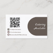 Carte De Visite Professional Cafe Coffee Barista Modern Custom (Dos)