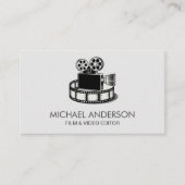 Carte De Visite Professional Camera and a Film Reel Video Editor   (Devant)
