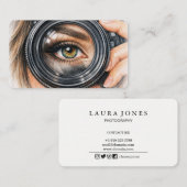 Carte De Visite Professional Camera Lens Viewfinder Photography (Devant / Derrière)