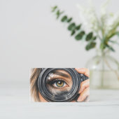 Carte De Visite Professional Camera Lens Viewfinder Photography (Debout devant)