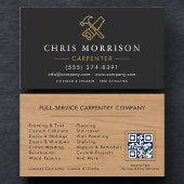 Carte De Visite Professional Carpenter QR Code
