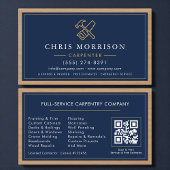 Carte De Visite Professional Carpentry QR Code