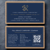Carte De Visite Professional Carpentry Services QR Code