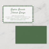 Carte De Visite Professional Classic Retro Clean les années 70 80s (Devant / Derrière)