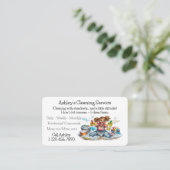 Carte De Visite Professional Cleaning Service Design (Debout devant)