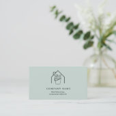Carte De Visite Professional Cleaning Services Logo Modern Teal (Debout devant)