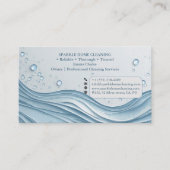 Carte De Visite Professional Cleaning Services Soft Blue Accent (Devant)