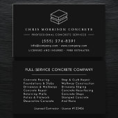 Carte De Visite Professional Concrete Cement Contractor