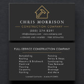 Carte De Visite Professional Construction Company