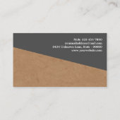 Carte De Visite Professional Construction Contractor & Handyman (Dos)