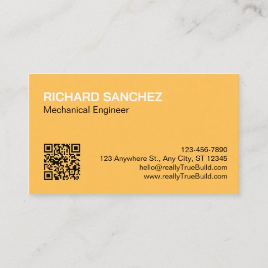 Carte De Visite Professional Construction & Mechanical Engineer (Dos)