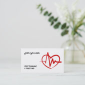 Carte De Visite Professional CPR Instructor Business Cards with QR (Debout devant)