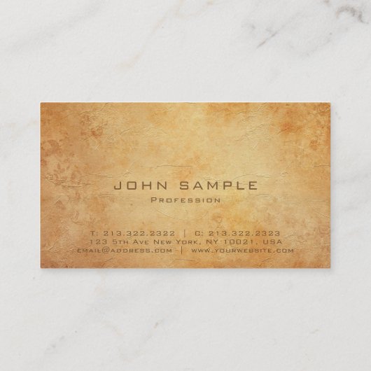 Carte De Visite Professional Creative Plain Standard Matte Luxe (Dos)