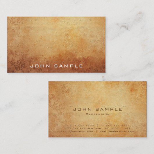 Carte De Visite Professional Creative Plain Standard Matte Luxe (Devant / Derrière)