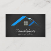 Carte De Visite Professional Custom Black Building Construction (Devant)