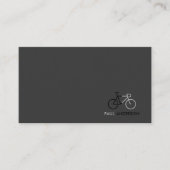 Carte De Visite Professional Cyclist Black & White QR Code (Devant)