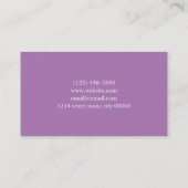 Carte De Visite Professional Dance Studio, Instructeur Business (Dos)