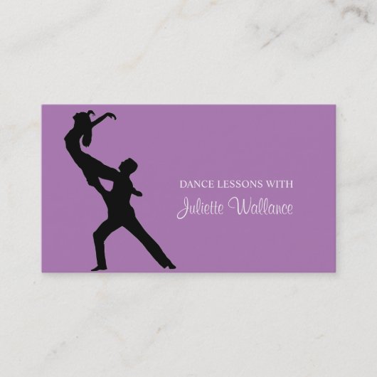 Carte De Visite Professional Dance Studio, Instructeur Business (Devant)