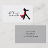 Carte De Visite Professional Dance Studio, Instructeur Business (Devant / Derrière)