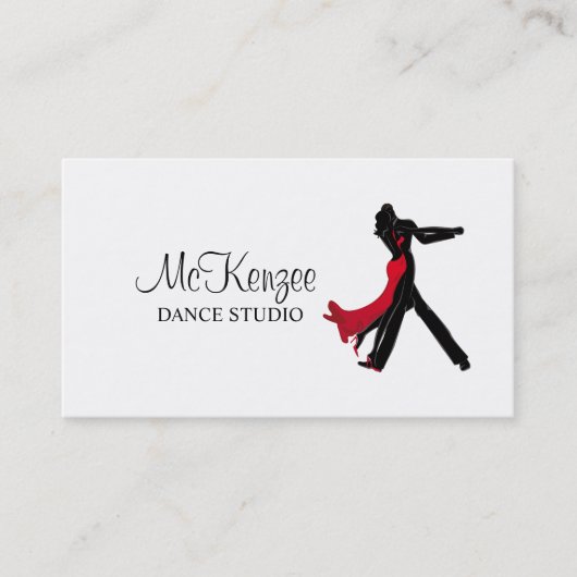 Carte De Visite Professional Dance Studio, Instructeur Business (Devant)