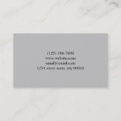 Carte De Visite Professional Dance Studio, Instructeur Business (Dos)