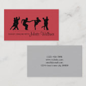 Carte De Visite Professional Dance Studio, Instructeur Business (Devant / Derrière)