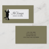 Carte De Visite Professional Dance Studio, Instructeur Business (Devant / Derrière)
