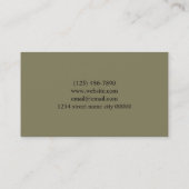 Carte De Visite Professional Dance Studio, Instructeur Business (Dos)