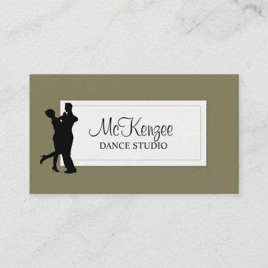 Carte De Visite Professional Dance Studio, Instructeur Business (Devant)