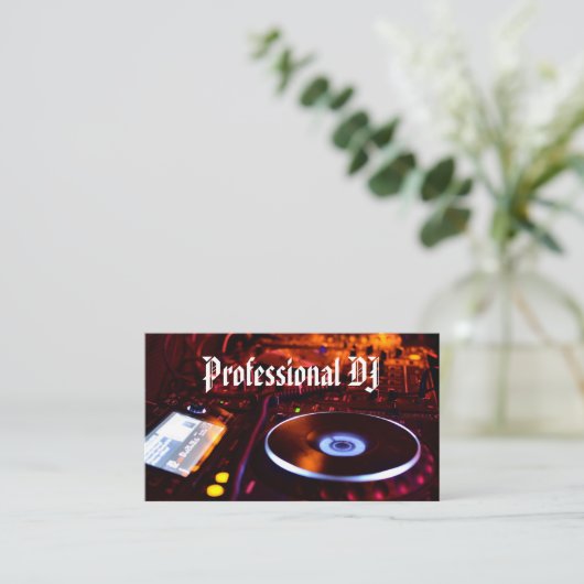 Carte De Visite Professional Deejay  (Debout devant)