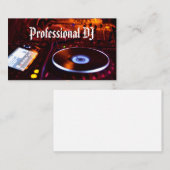 Carte De Visite Professional Deejay  (Devant / Derrière)
