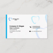 Carte De Visite Professional Dentist Business Presentation Card (Dos)