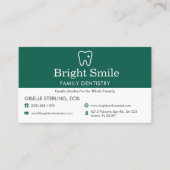 Carte De Visite Professional Dentist Dental Office (Devant)