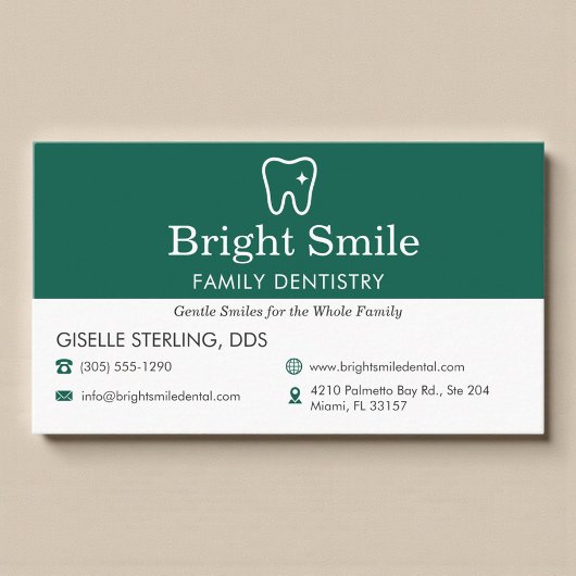 Carte De Visite Professional Dentist Dental Office