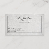 Carte De Visite Professional Doctor Grey Black Personnalisé (Devant)