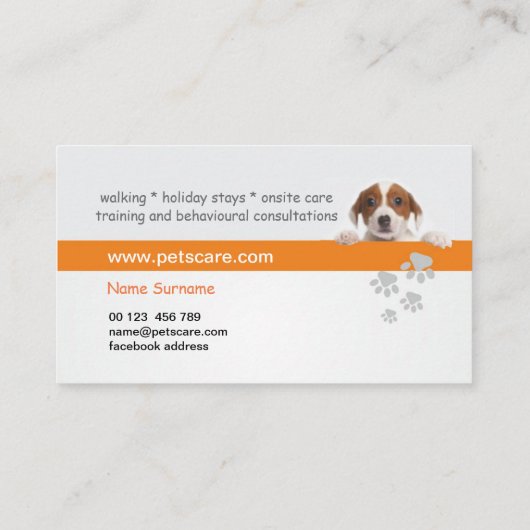 Carte De Visite Professional Dog Trainer Business Card (Dos)