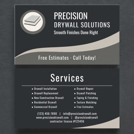 Carte De Visite Professional Drywall Company