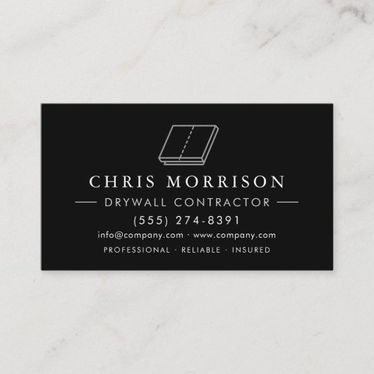 Carte De Visite Professional Drywall Sheetrock QR Code (Devant)