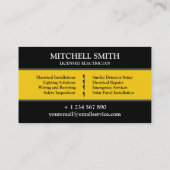 Carte De Visite Professional Electrical Contractor - Electrician (Dos)