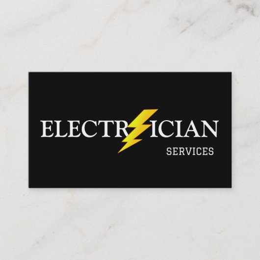 Carte De Visite Professional Electrical Contractor - Electrician (Devant)